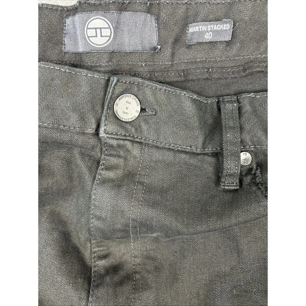 Jordan Craig Jeans the Martin Stacked‎ 40x38 Black Distressed Denim Straight